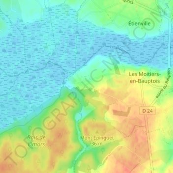 Hameau de Haut topographic map, elevation, terrain