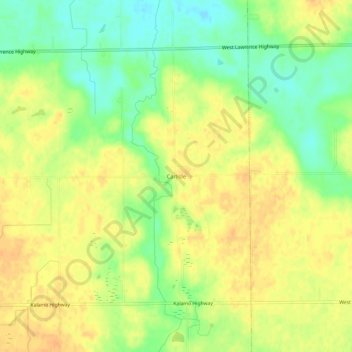 Carlisle topographic map, elevation, terrain