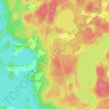 Orrville topographic map, elevation, terrain