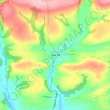 Meidrim topographic map, elevation, terrain