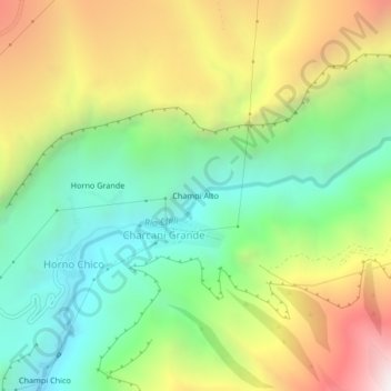 Champi Alto topographic map, elevation, terrain