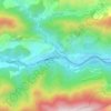 Puget-Théniers topographic map, elevation, terrain