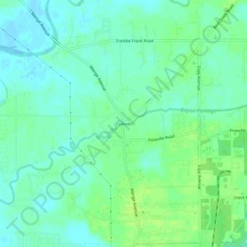 Cuevas topographic map, elevation, terrain