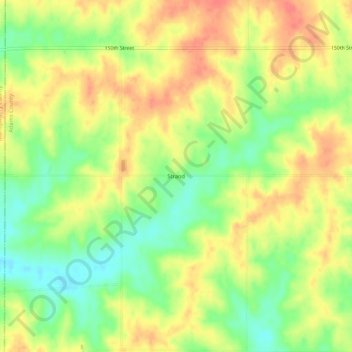 Strand topographic map, elevation, terrain