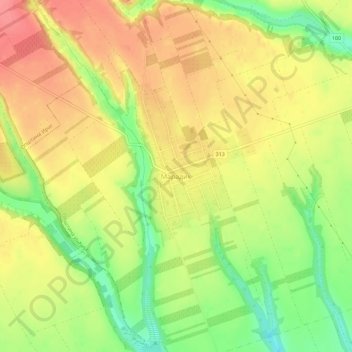 Maradik topographic map, elevation, terrain