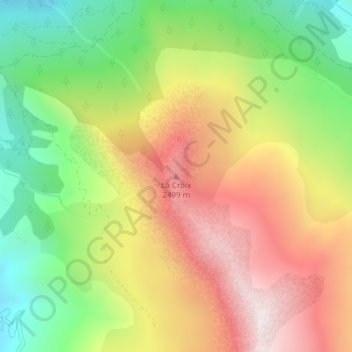 La Croix topographic map, elevation, terrain