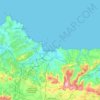 Gijón topographic map, elevation, terrain