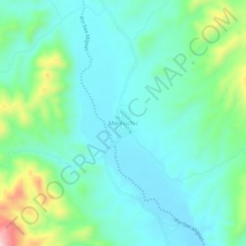 Merésichic topographic map, elevation, terrain