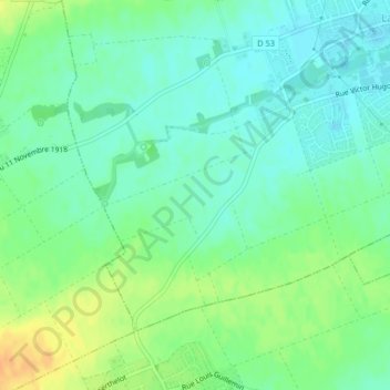 Saint-Hyppolite topographic map, elevation, terrain