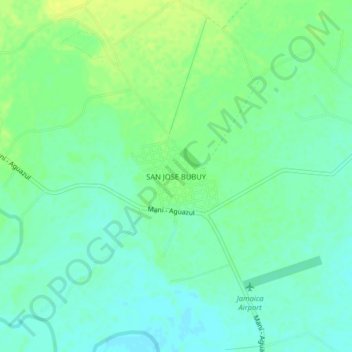 SAN JOSE BUBUY topographic map, elevation, terrain