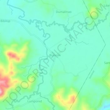 Buloron topographic map, elevation, terrain