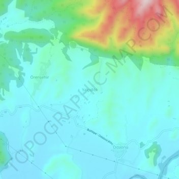 Yalçıdibi topographic map, elevation, terrain