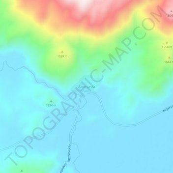 Altınyayla topographic map, elevation, terrain