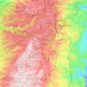 Bethlehem topographic map, elevation, terrain