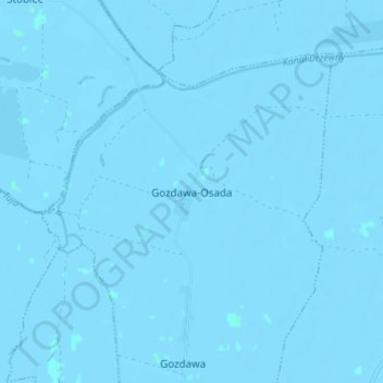 Gozdawa-Osada topographic map, elevation, terrain