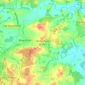 Wivelsfield Green topographic map, elevation, terrain