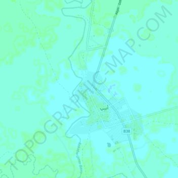 Abyei topographic map, elevation, terrain