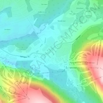 Tandådalen topographic map, elevation, terrain