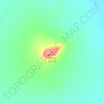 Mount Ridley topographic map, elevation, terrain