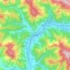 Goražde topographic map, elevation, terrain
