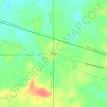 Latex topographic map, elevation, terrain