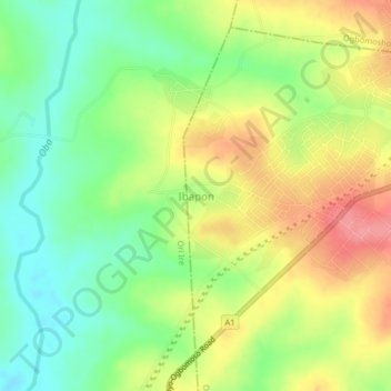 Ibapon topographic map, elevation, terrain