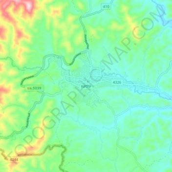 Betong topographic map, elevation, terrain