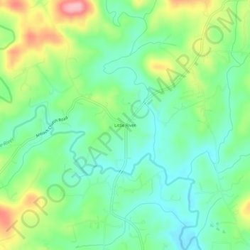 Little River topographic map, elevation, terrain