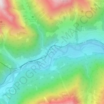 Lavin topographic map, elevation, terrain