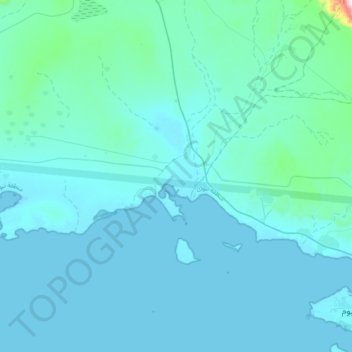 قيال topographic map, elevation, terrain