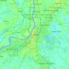 Kolkata topographic map, elevation, terrain