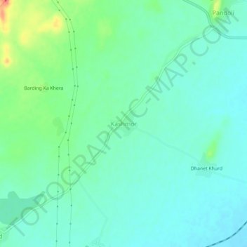 Kashmor topographic map, elevation, terrain