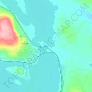 Gällö topographic map, elevation, terrain