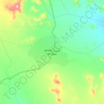 Af'abet topographic map, elevation, terrain