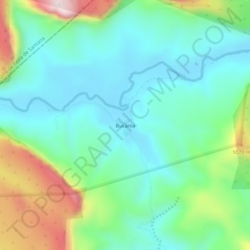 Bucânia topographic map, elevation, terrain