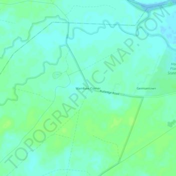 Wambaw Corner topographic map, elevation, terrain