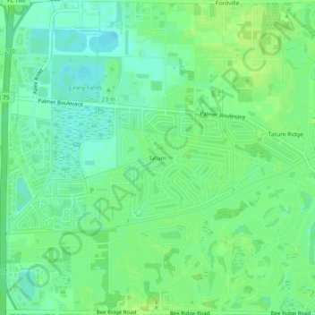 Tatum topographic map, elevation, terrain