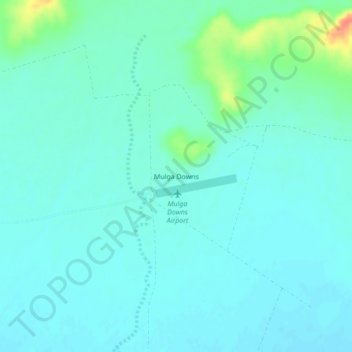 Mulga Downs topographic map, elevation, terrain