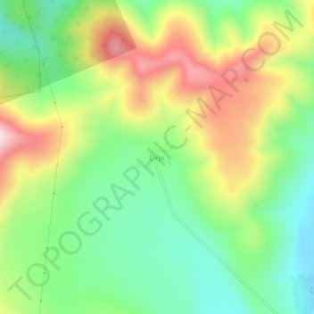 Çırpı topographic map, elevation, terrain