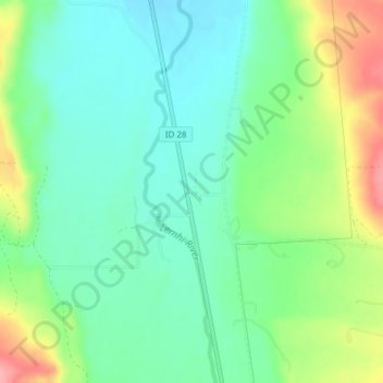 Tendoy topographic map, elevation, terrain