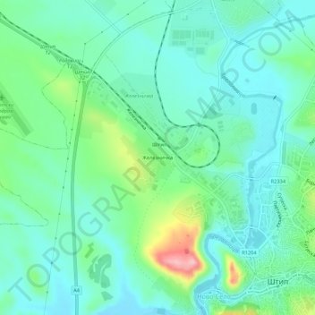 Zheleznichka topographic map, elevation, terrain