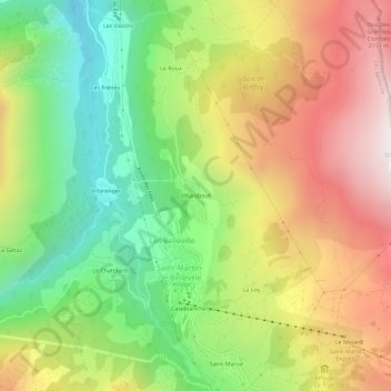 Villarabout topographic map, elevation, terrain