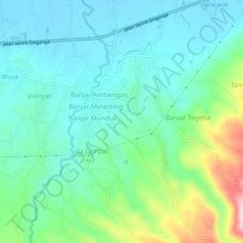Banjar topographic map, elevation, terrain