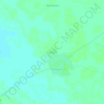 Yingaro topographic map, elevation, terrain