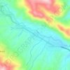 Kcauri topographic map, elevation, terrain