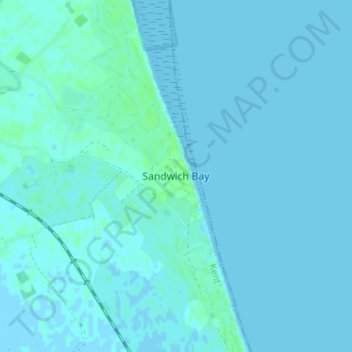Sandwich Bay topographic map, elevation, terrain