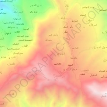 Al Mafraq topographic map, elevation, terrain