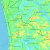 Nugegoda topographic map, elevation, terrain