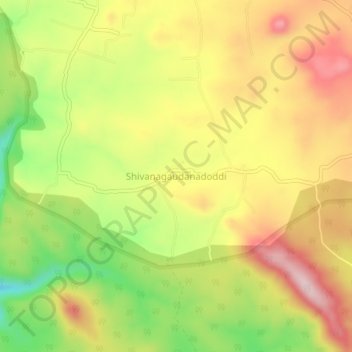 Shivanagaudanadoddi topographic map, elevation, terrain