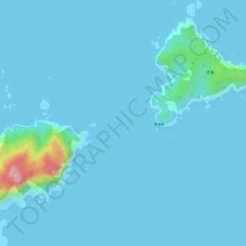 姪島瀬戸 topographic map, elevation, terrain